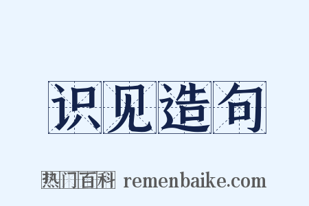 识见造句是什么意思的图片